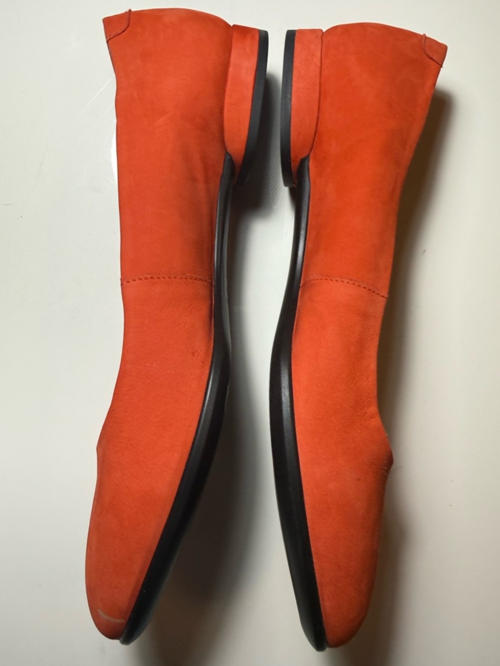 Ecco Women’s Orange Suede Ballet Flats - Picture 5 of 7